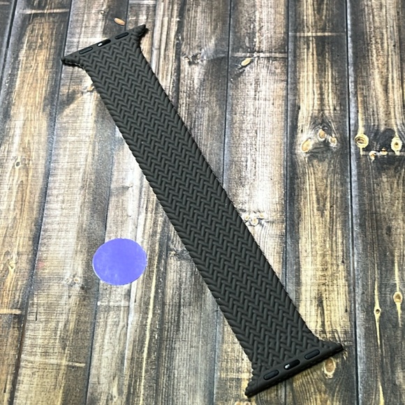 5for$10 Gray Zigzag Textured Silicone 42/44/45/49mm Apple Watchband Accessories - Picture 4 of 4